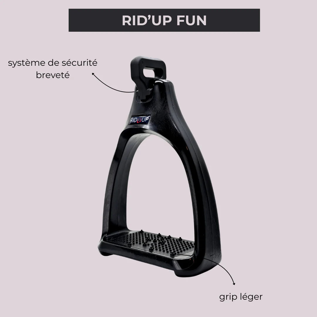 Rid'Up - Étriers de sécurité Fun² noir