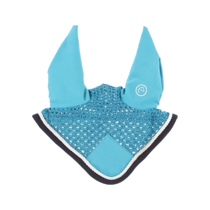 Equithème - Bonnet chasse-mouches Polyfun turquoise | - Ohlala