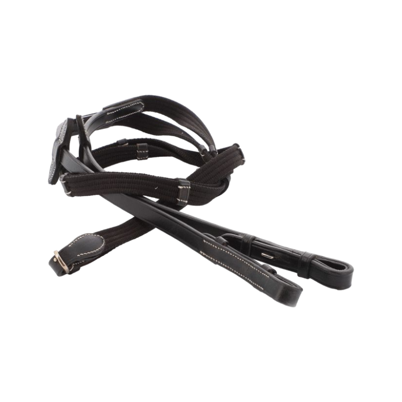 Eric Thomas - Rênes sangles "PRO" noir | - Ohlala