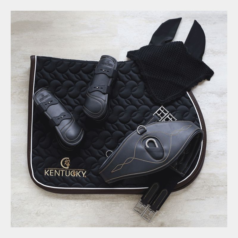 Kentucky Horsewear - ロゴ入りブラックサドルパッド | - Ohlala