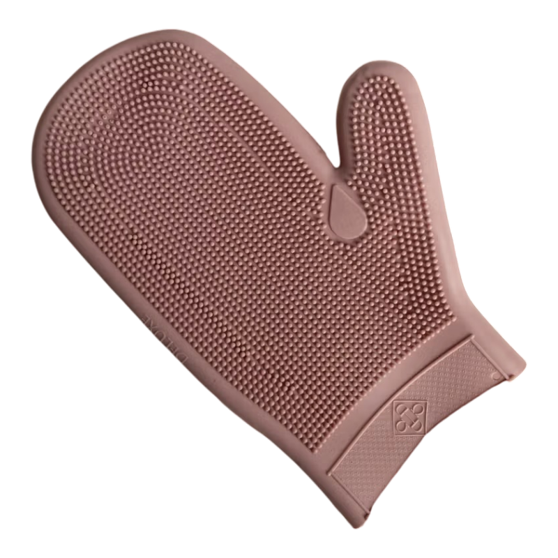 Grooming Deluxe - Rubber Grooming Glove Dusty Rose | - Ohlala