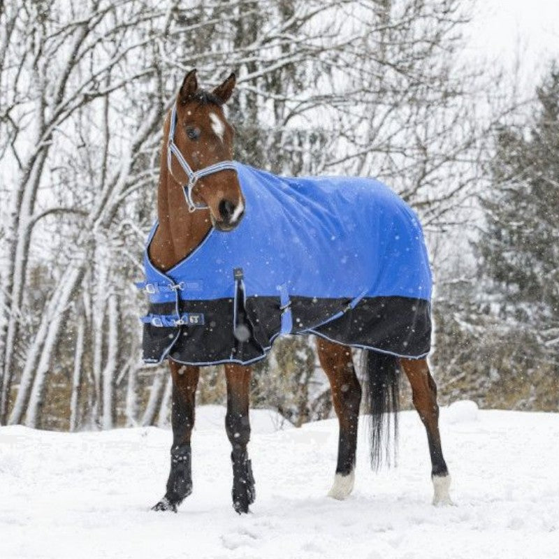 Equithème - Tyrex 1200D "Aisance" Outdoor Rug Blue/Black 0g | - Ohlala