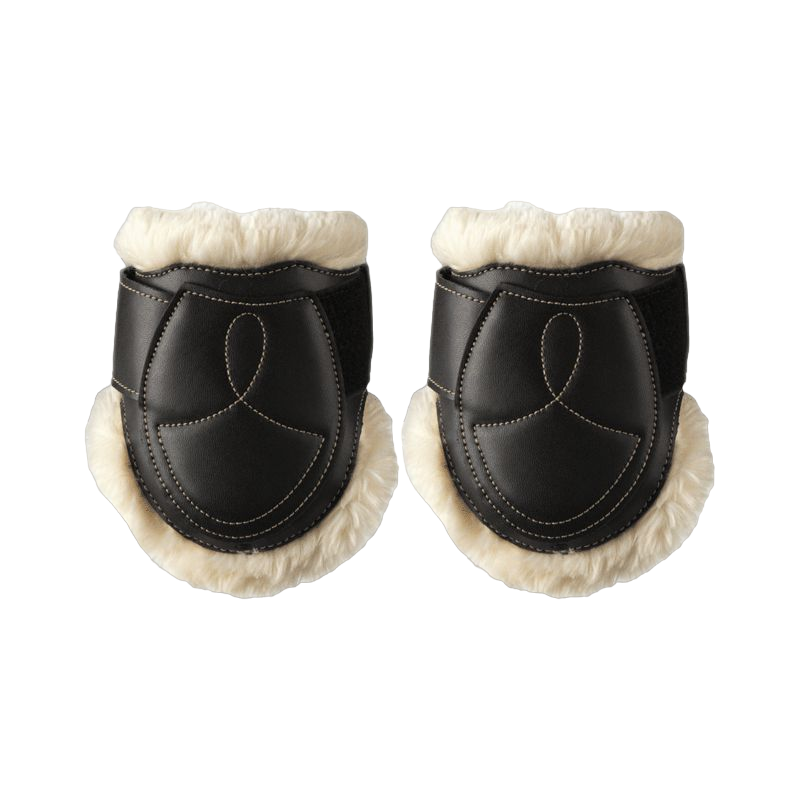 Kentucky Horsewear - Paranocche in pelle e montone nero | - Ohlala