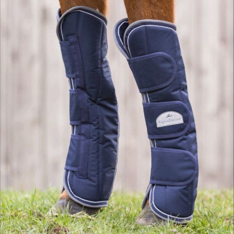 Equithème - Parastinchi da trasporto Tyrex 600 D blu navy x4 | - Ohlala
