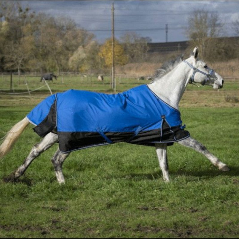 Equithème - Tyrex 1200D "Aisance" Outdoor Rug Blue/Black 0g | - Ohlala