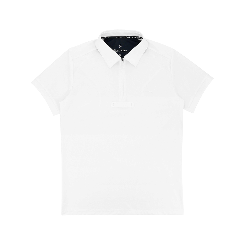 Equithème - Polo de concours manches courtes homme Chris blanc | - Ohlala