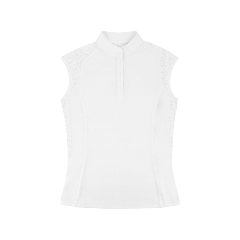 Equithème - Polo senza maniche donna Judith bianco