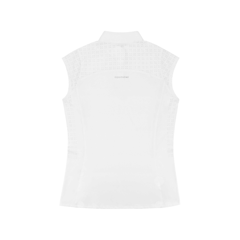 Equithème - Polo senza maniche donna Judith bianco