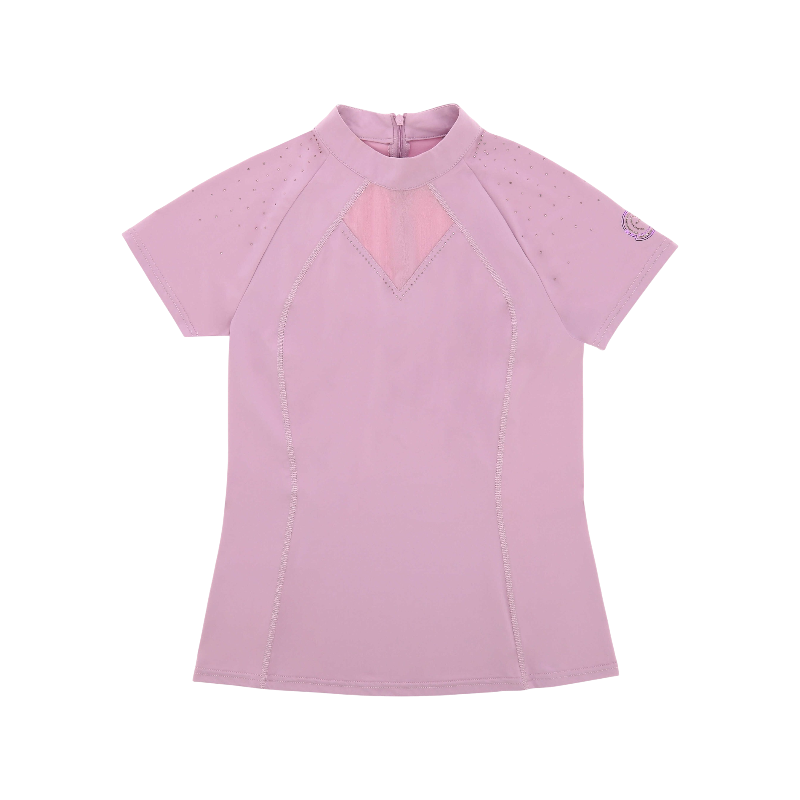 Equithème - Polo a maniche corte donna Claudia Je t'aime malva