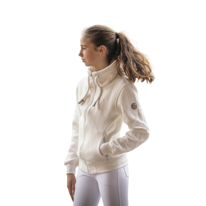 Pénélope - Sweatshirt à capuche manches longues junior Laponia écru | - Ohlala