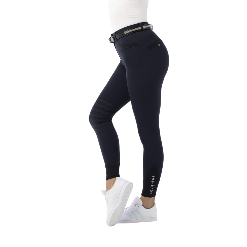 Equithème - Pantaloni da equitazione bambino Safir blu navy/nero | - Ohlala