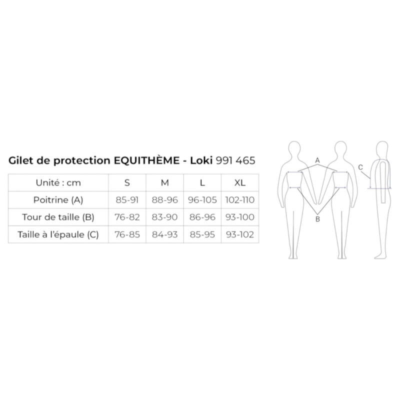 Equithème - 大人用 プロテクターベスト Loki ブラック