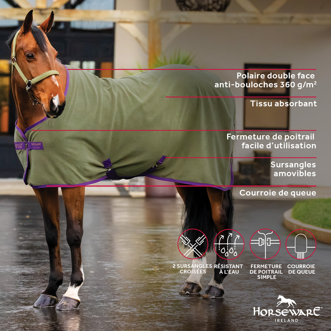 Horseware - Polarowa derka chłodząca Amigo Fleece Cooler bramble/ winterberry i taupe | - Ohlala