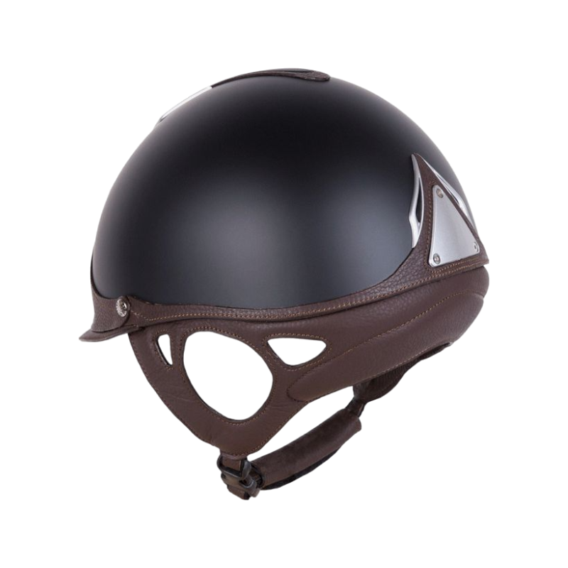 Antarès Sellier - Casco Référence Cross visera corta Negro / Marrón | - Ohlala