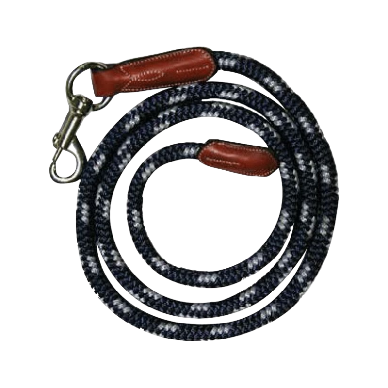 Antarès Sellier - Leather and Rope Lunge Line Havana / Navy | - Ohlala