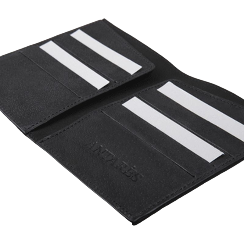 Antarès Sellier - Black leather passport holder | - Ohlala