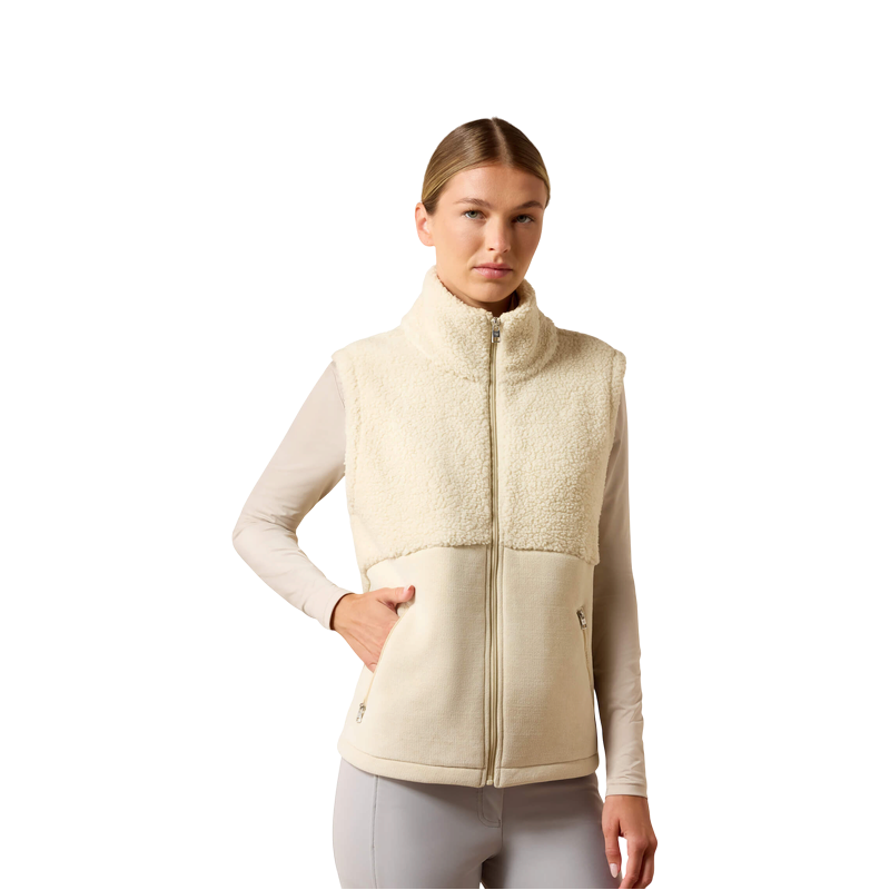 Ariat - Women's Laviolette Almond Milk Sherpa Fleece Vest
