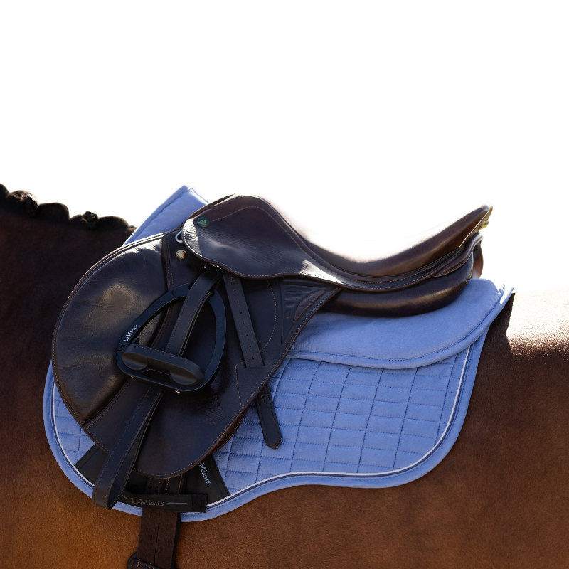 LeMieux - Suede Powder Blue Saddle Pad Numnah | - Ohlala