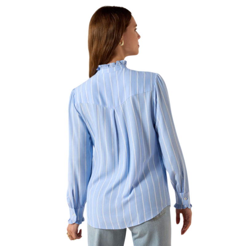 Ariat - Women's Cricklade Long Sleeve Top in Pacific Blue Stripe | - Ohlala