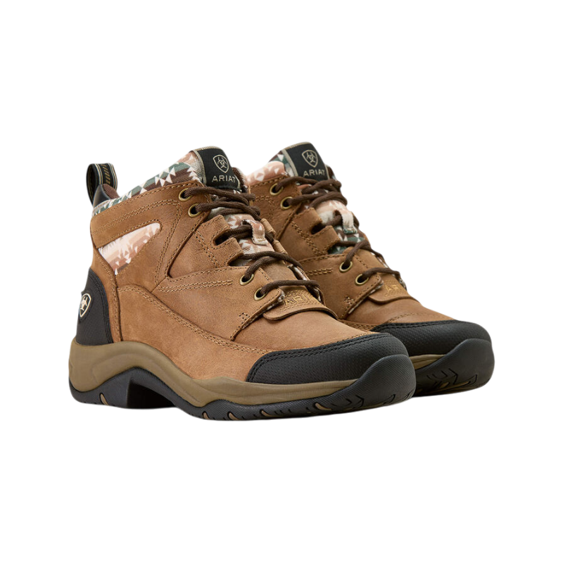 Ariat - Damesschoenen met veters Terrain dark tan/ natural southwest print | - Ohlala
