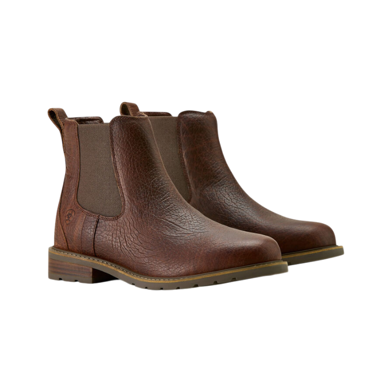 Ariat - メンズレザーアンクルブーツ Wexford コニャックバイソン | - Ohlala