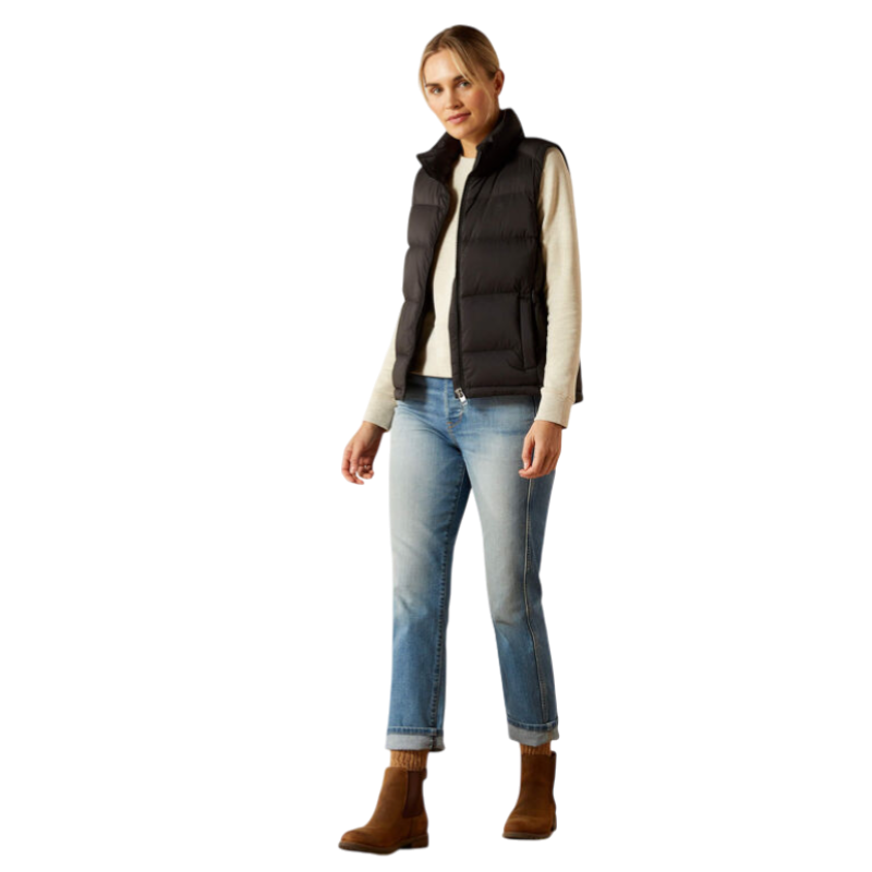 Ariat - レディースノースリーブベスト UltraPuff Down ブラック | - Ohlala