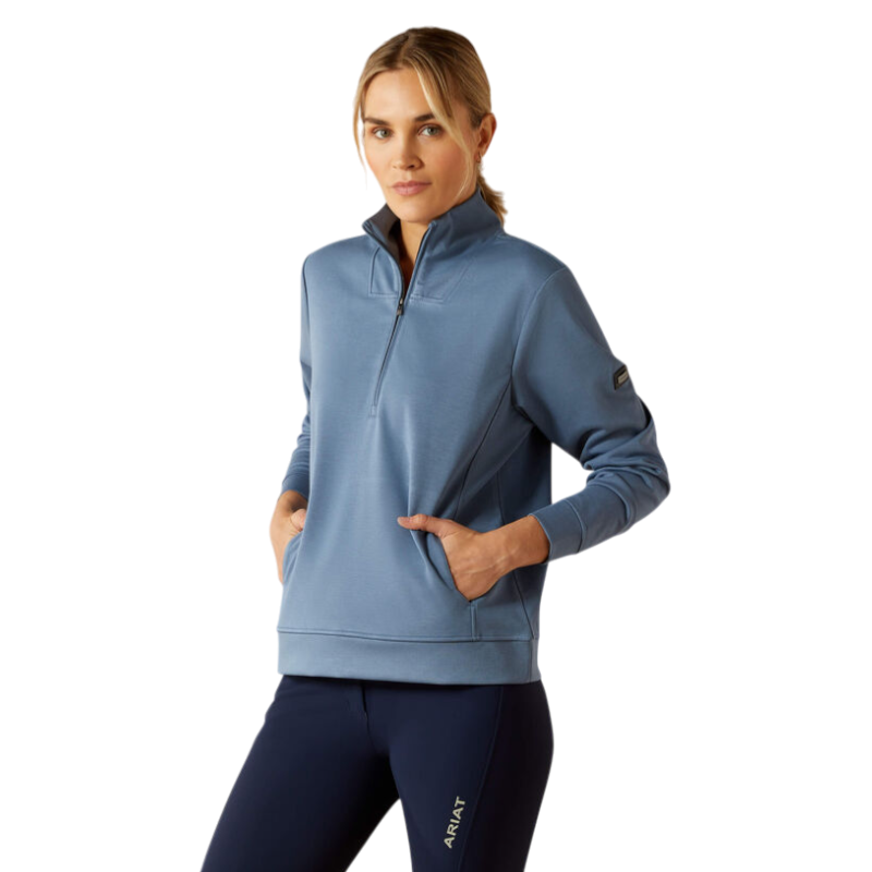 Ariat - Damen-Pullover mit Reißverschlusskragen Montadale china blue | - Ohlala