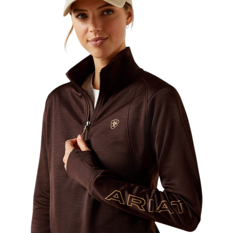 Ariat - Pull à col zippée femme Team EQ java | - Ohlala