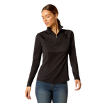 Ariat - レディース長袖ベースレイヤー Sunstopper 3.0 ブラック | - Ohlala