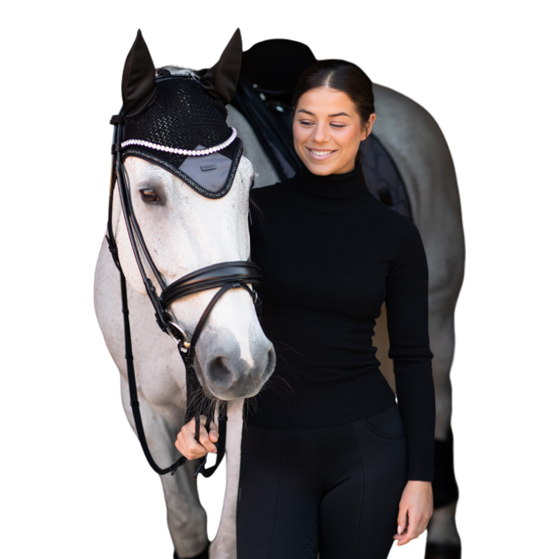 Equestrian Stockholm - Bonnet Winter Shadow negro | - Ohlala