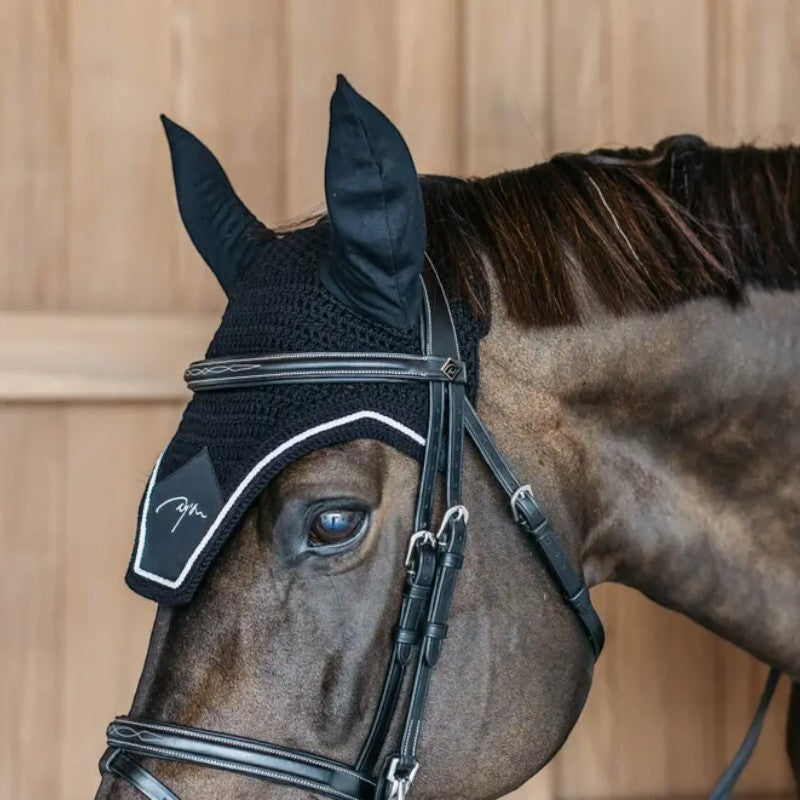 Dyon - Diamond Black Horse Ear Bonnet | - Ohlala