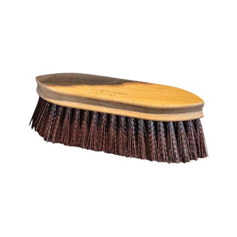 Grooming Deluxe - Houten blok met korte, harde bruine haren | - Ohlala