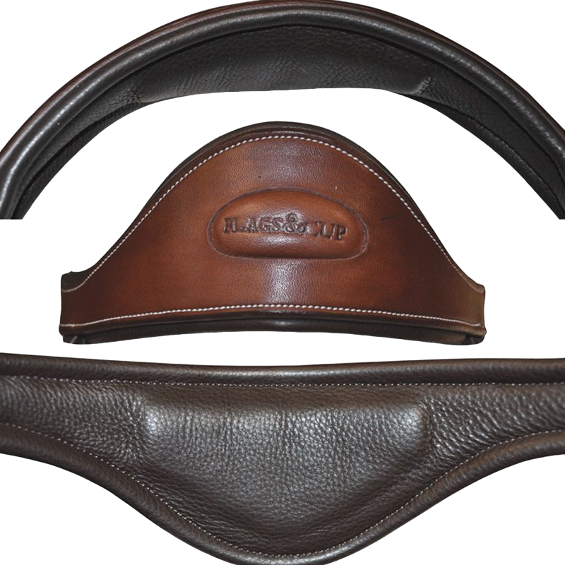 Flags & Cup - Comfort bridle combined with tan reins