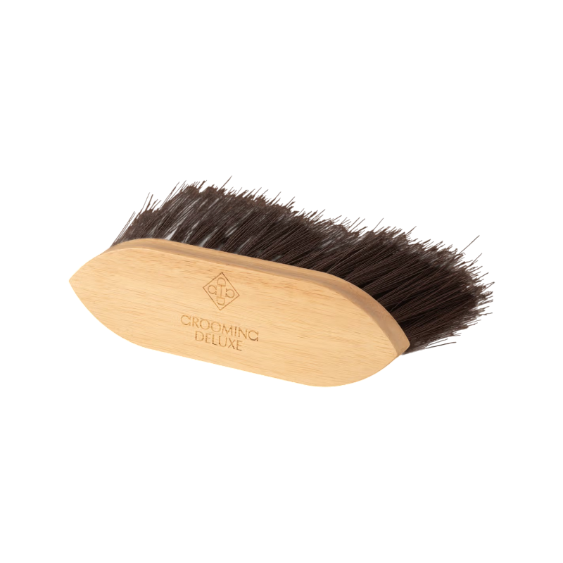 Grooming Deluxe - Miękka drewniana szczotka z długim brązowym włosiem | - Ohlala