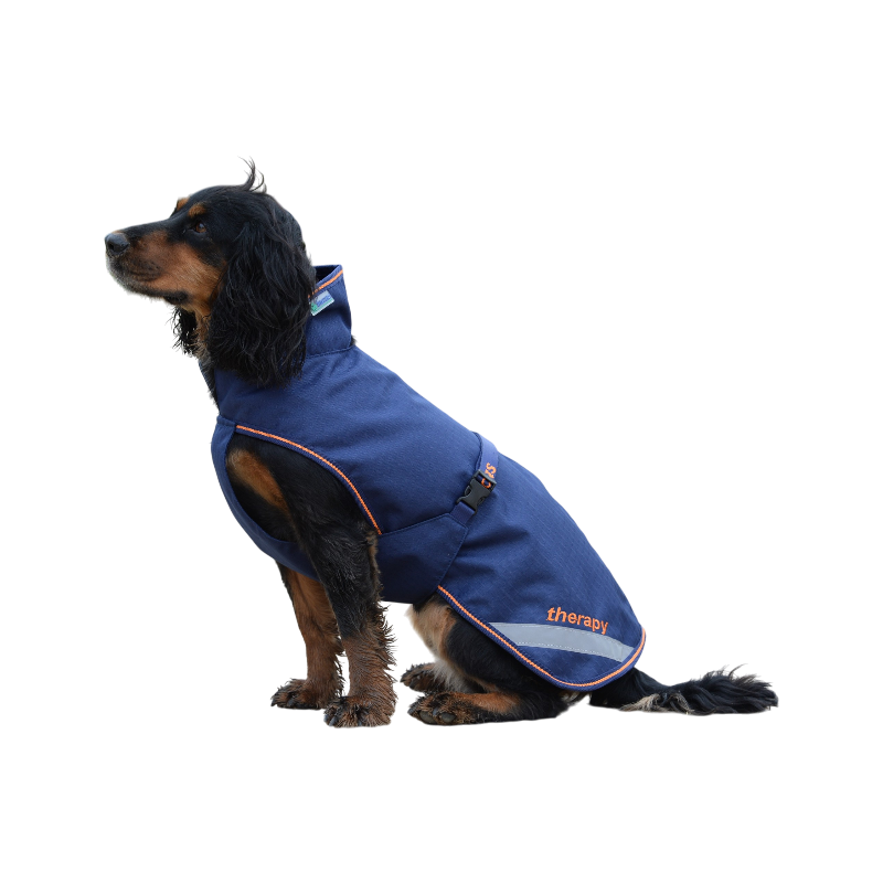 Bucas - Coperta per cane Therapy blu/arancione