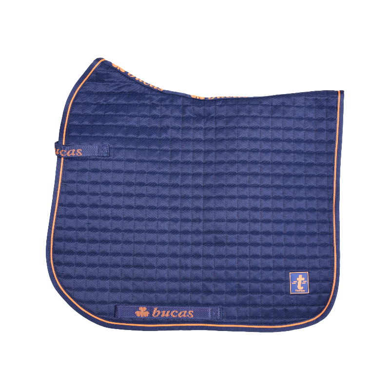 Bucas - Therapy Dressage Saddle Pad Navy/Orange