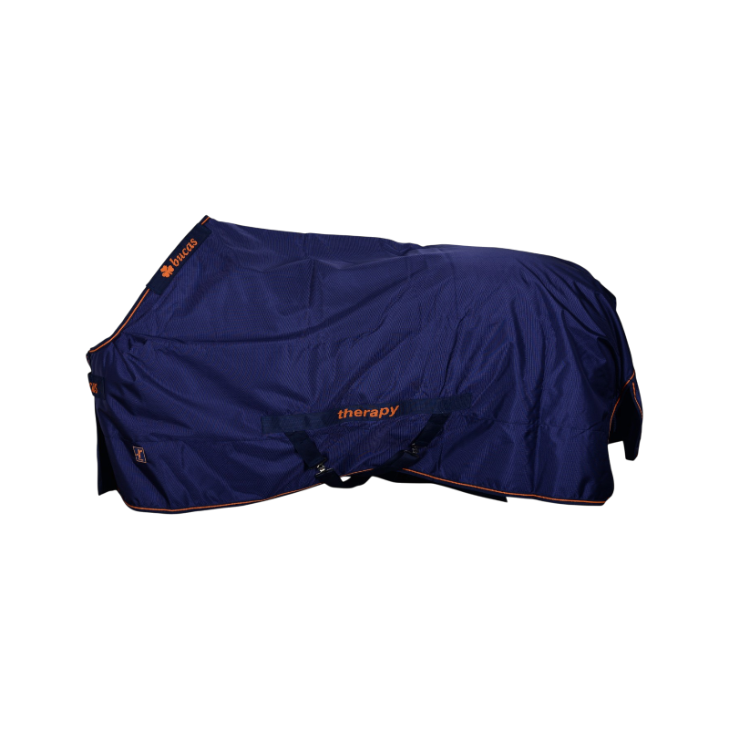 Bucas - Therapy Turnout Outdoor Rug Light 100 Navy/ Orange 100g