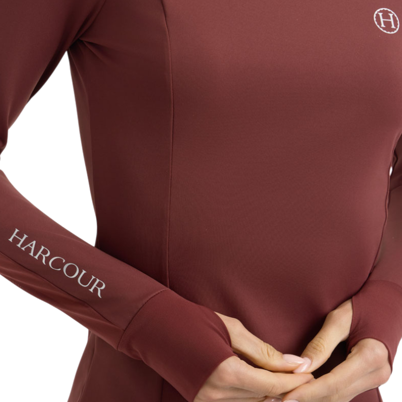 Harcour - Technisch longsleeve shirt dames Calista wijnrood
