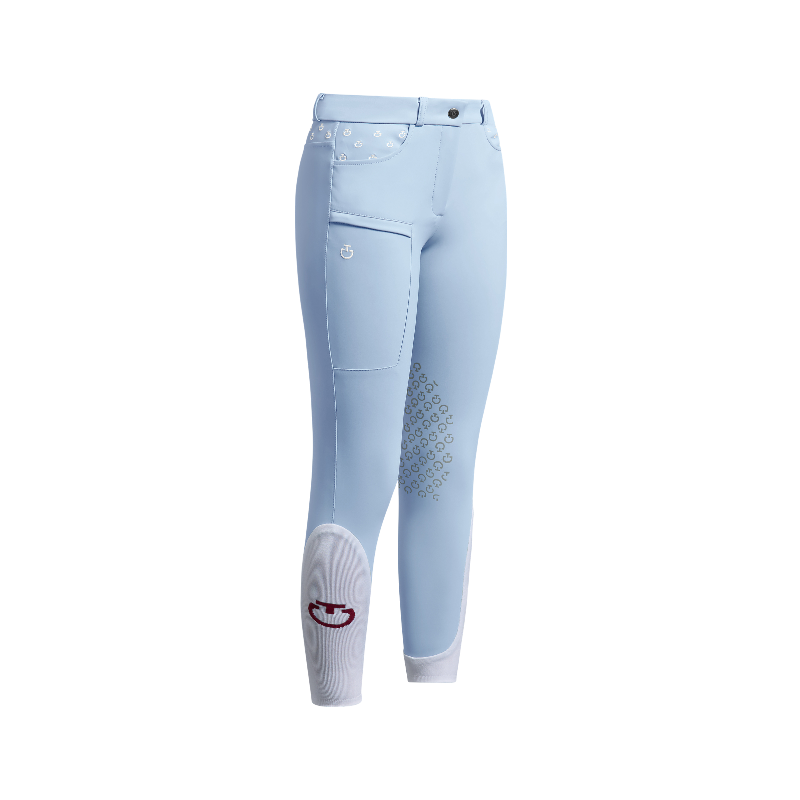 Cavalleria Toscana - Mädchen Reithose Embroidery sky blue | - Ohlala