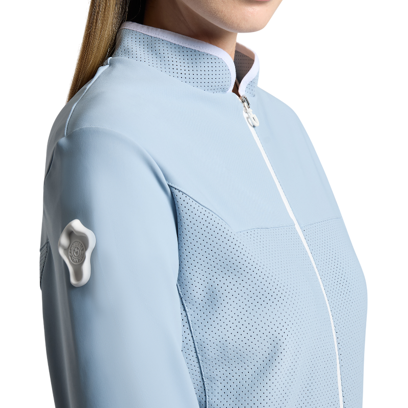 Cavalleria Toscana - Sweat manches longues femme Crew Neck Tech sky blue | - Ohlala