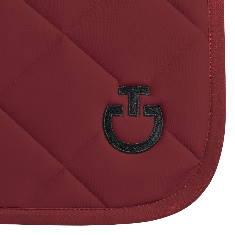 Cavalleria Toscana - Bordowy czaprak Diamond Quilted Jersey | - Ohlala