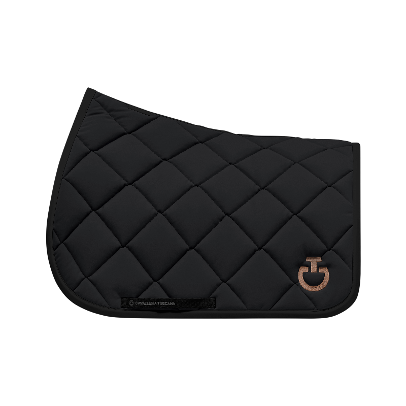 Cavalleria Toscana - Diamond Quilted Jersey Saddle Pad black/ toffee | - Ohlala