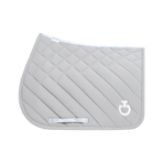 Cavalleria Toscana - Diamonds and Lines Quilted Saddle Pad light grey | - Ohlala