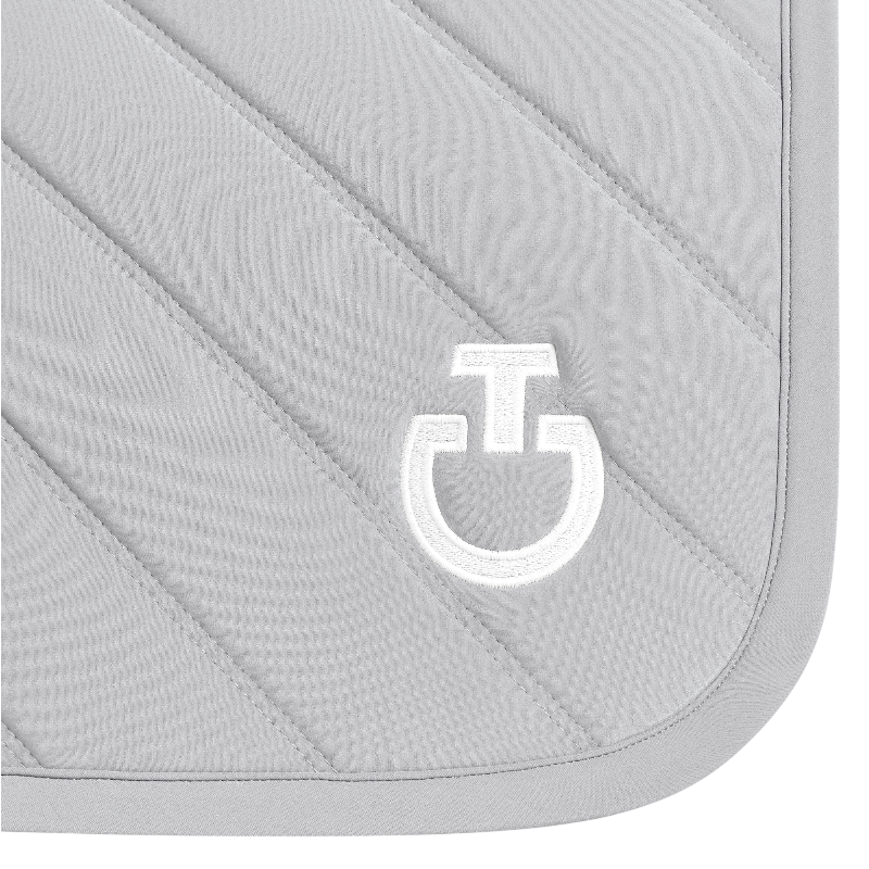 Cavalleria Toscana - Diamonds and Lines Quilted Saddle Pad light grey | - Ohlala