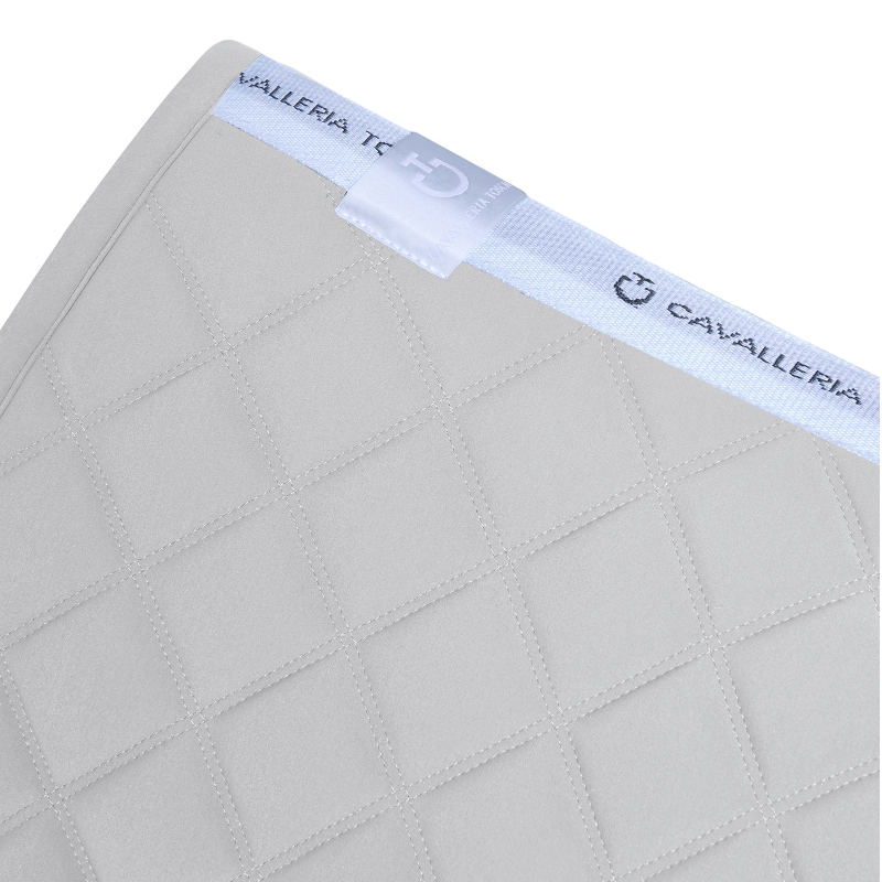 Cavalleria Toscana - Diamonds and Lines Quilted Saddle Pad light grey | - Ohlala