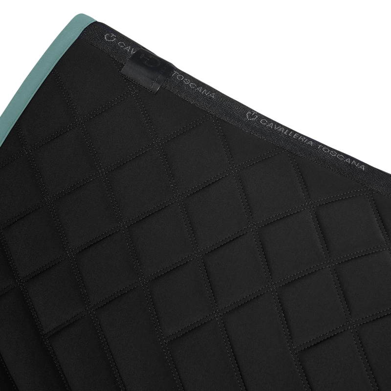 Cavalleria Toscana - Diamonds and Lines Quilted Saddle Pad black/ mint | - Ohlala