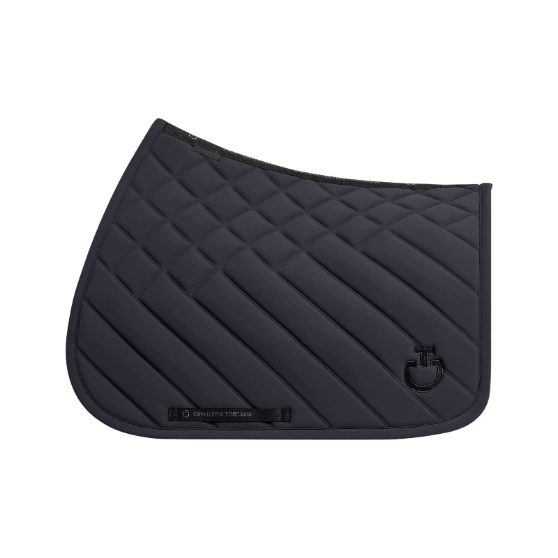 Cavalleria Toscana - Diamonds and Lines Saddle Pad Ocean Blue