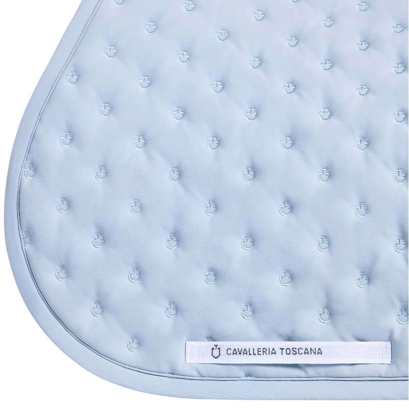 Cavalleria Toscana - Embroidery Quilted Saddle Pad sky blue | - Ohlala