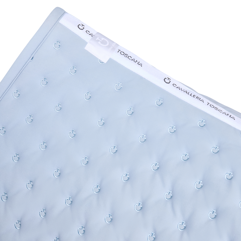 Cavalleria Toscana - Embroidery Quilted Saddle Pad sky blue | - Ohlala
