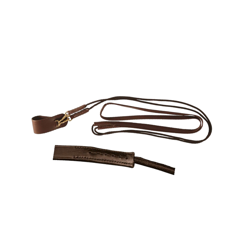 Canter - Rênes allemandes cuir et corde Marron | - Ohlala